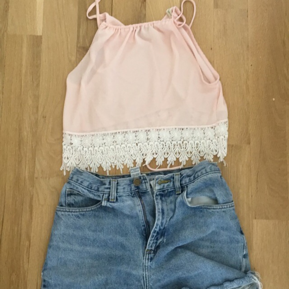 UO embroidered crop top